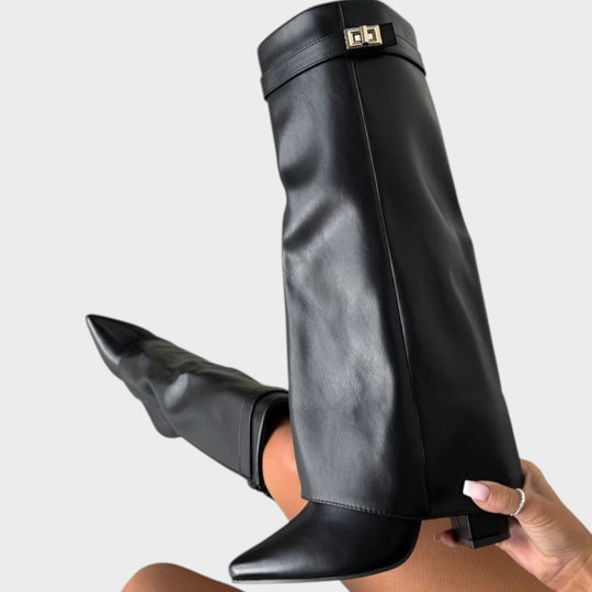 Tall riding boots in black and brown for women