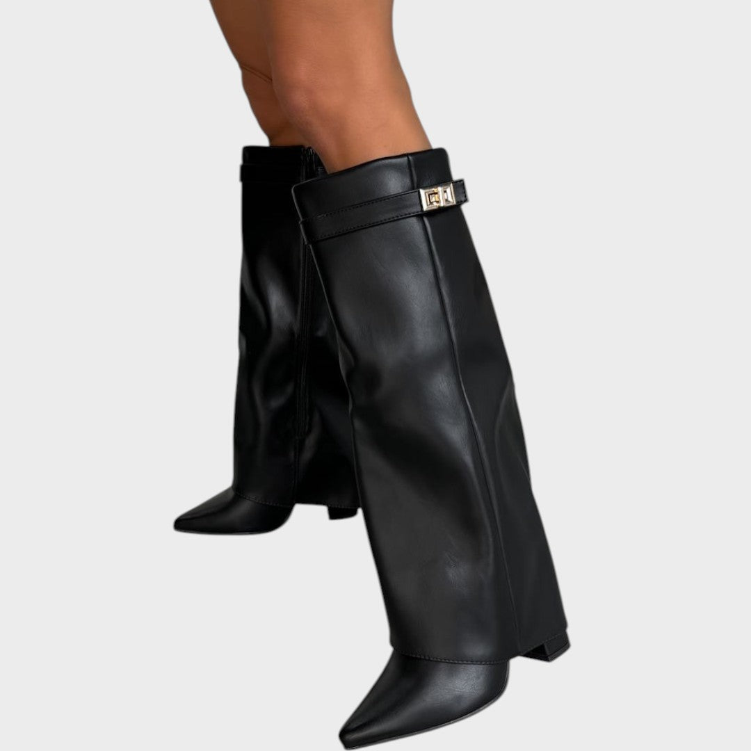 Tall riding boots in black and brown for women