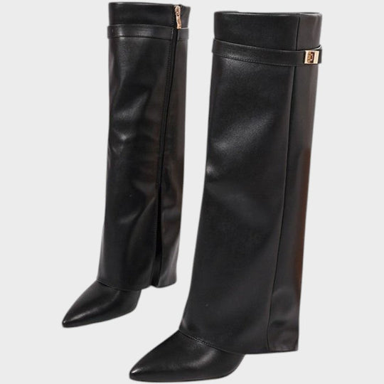 Tall riding boots in black and brown for women