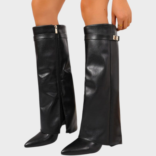 Tall riding boots in black and brown for women