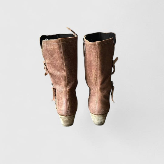 Brown comfort boots for women