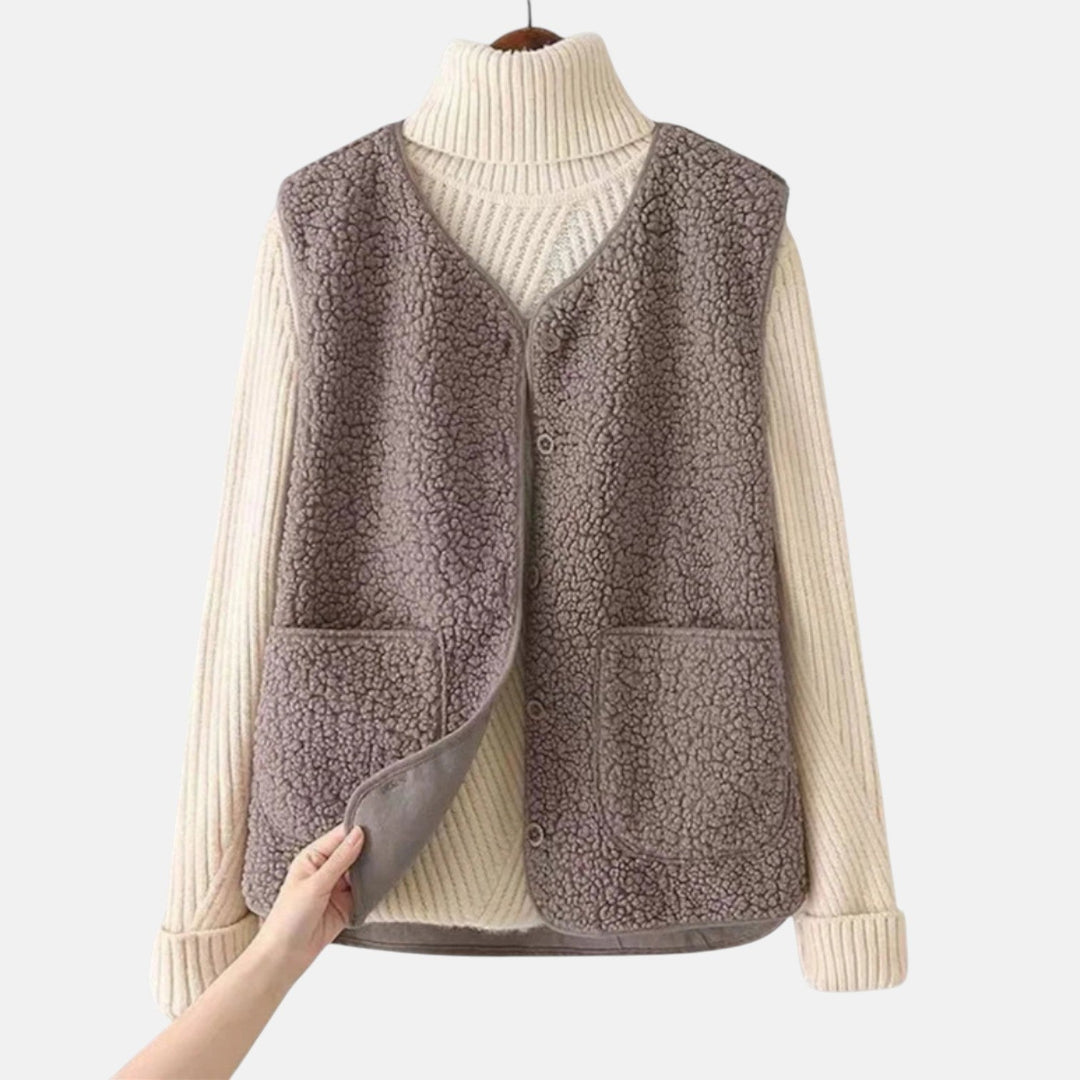 Fleece vest for women