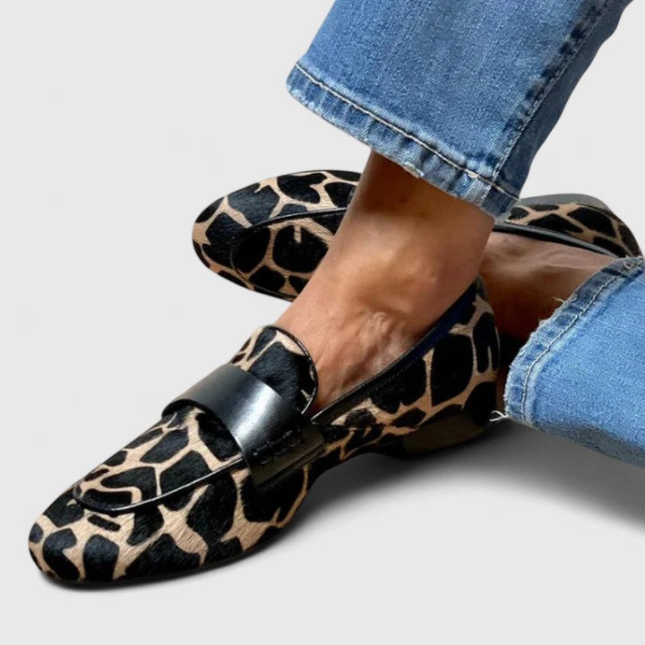 Polished black loafers for women
