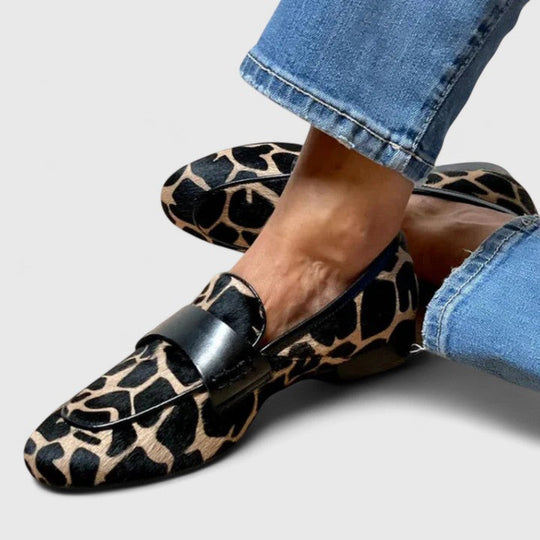 Polished black loafers for women