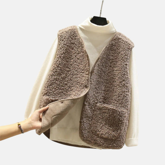 Fleece vest for women
