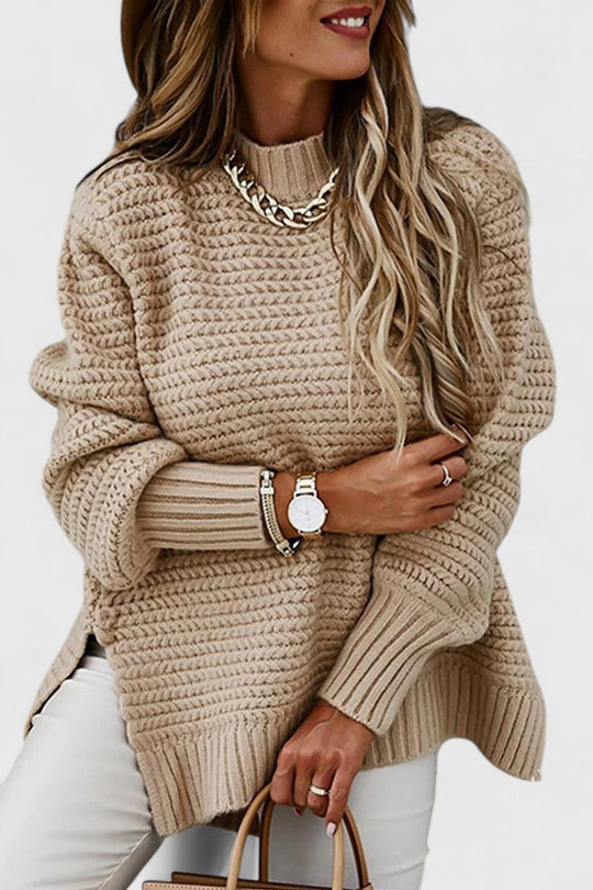Everyday sweater in gray, red, black and apricot for women