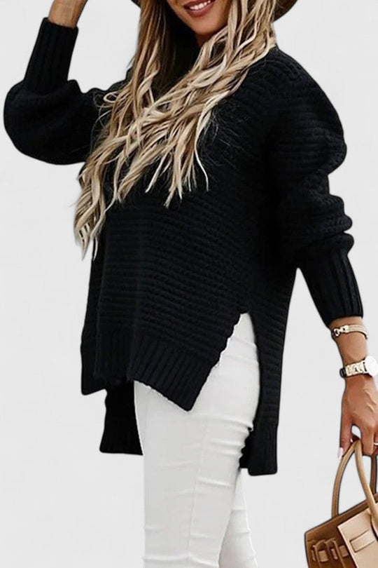 Everyday sweater in gray, red, black and apricot for women