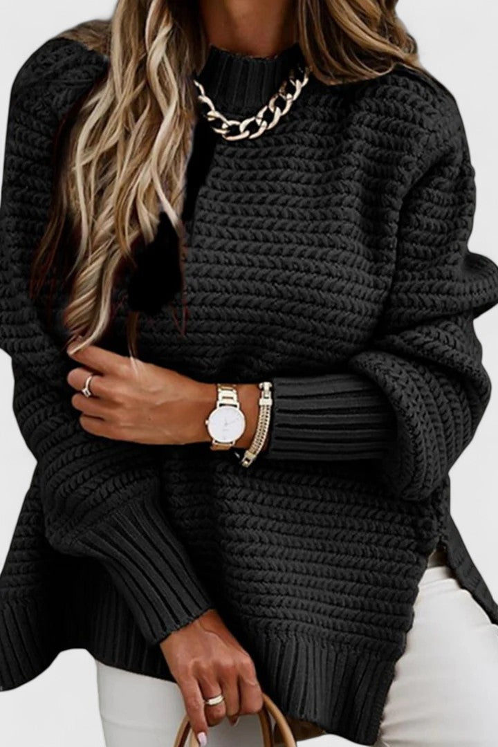 Everyday sweater in gray, red, black and apricot for women