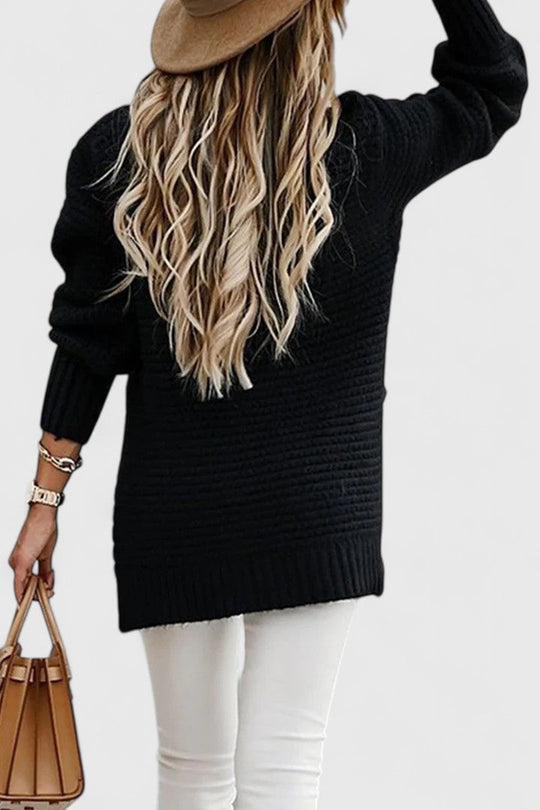 Everyday sweater in gray, red, black and apricot for women