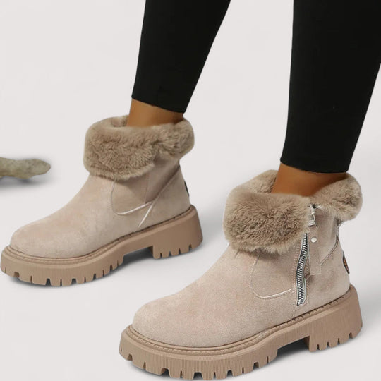 Winter boots in khaki, black and brown for women