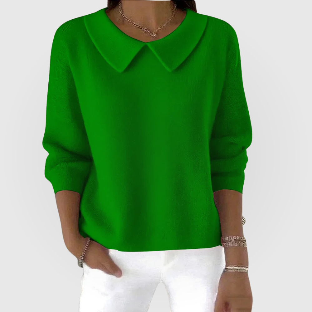 Classic sweater in five bright colors for women