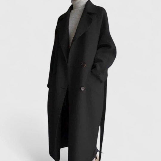 Elegant coat in beige, brown and black for women