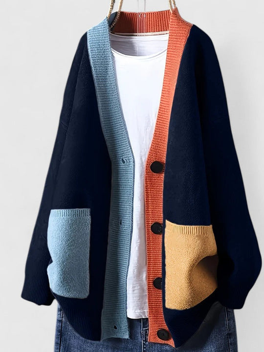 Knit cardigan for women in beige, green, blue and navy