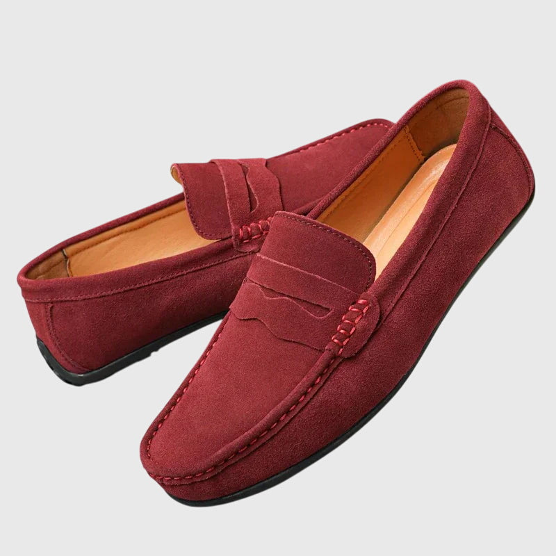 Comfort loafers in maroon, navy, aqua blue, tan and black for women