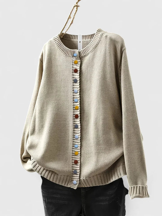 Knit cardigan for women in six warm colors