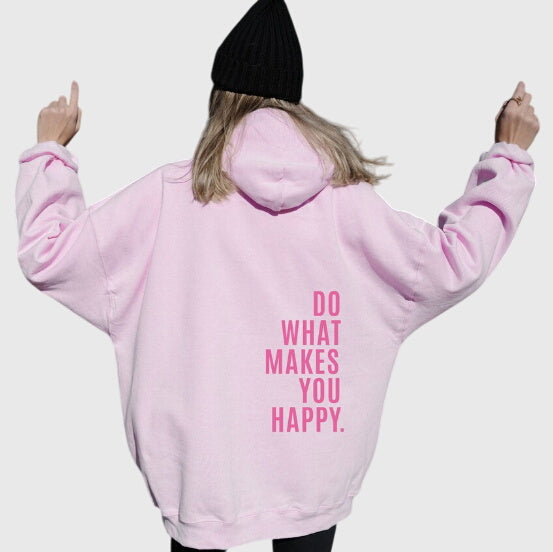 Oversized printed hoodie in five colorways for women