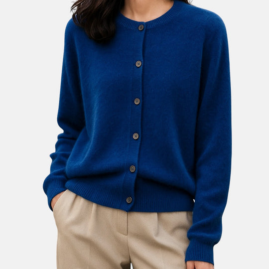 Button-front sweater for women in twelve colors