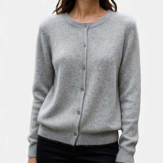 Button-front sweater for women in twelve colors