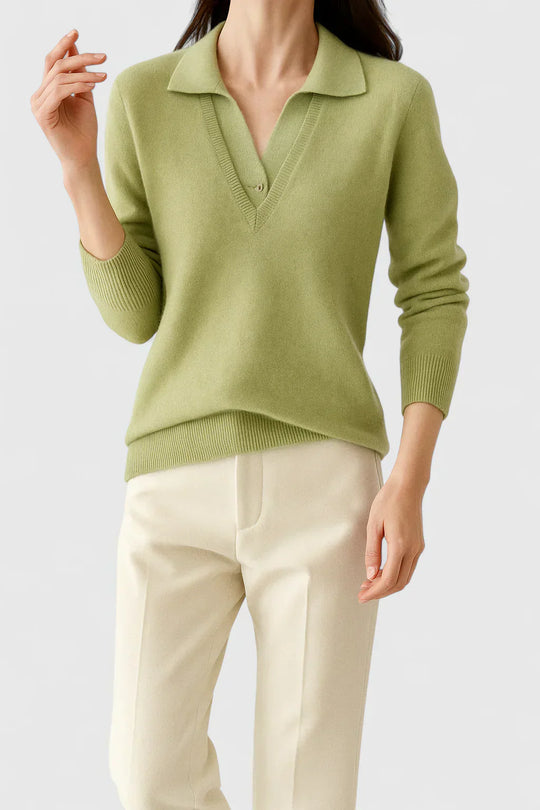Relaxed sweater in brown, red, lime, beige and black for women