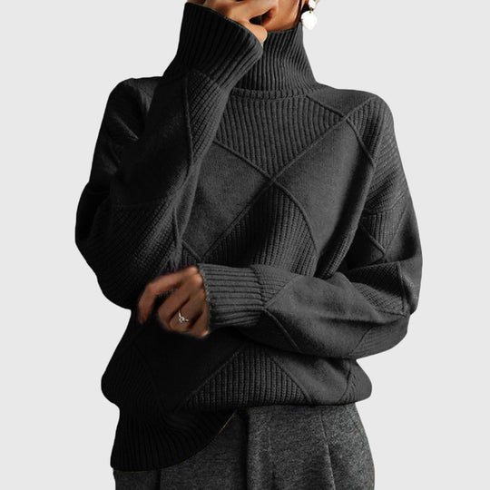 Roll neck sweater for women in seven colors