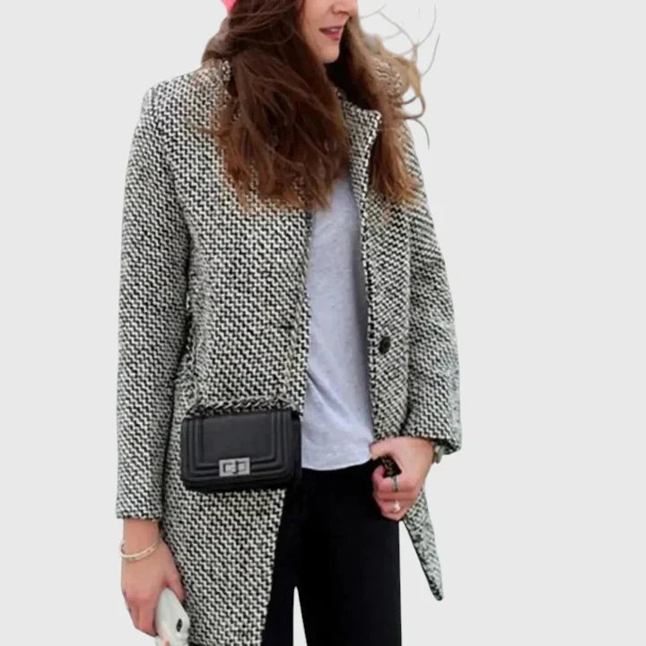 Long gray coat for women