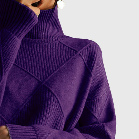 Roll neck sweater for women in seven colors