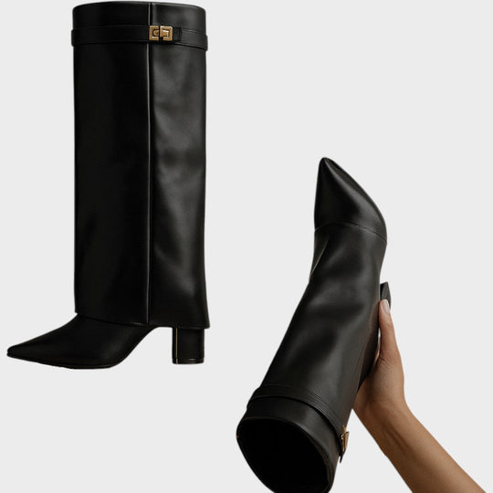 Tall riding boots in black and brown for women