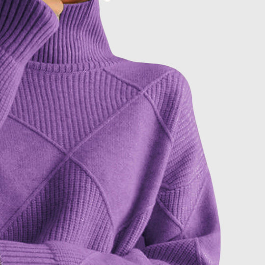 Roll neck sweater for women in seven colors