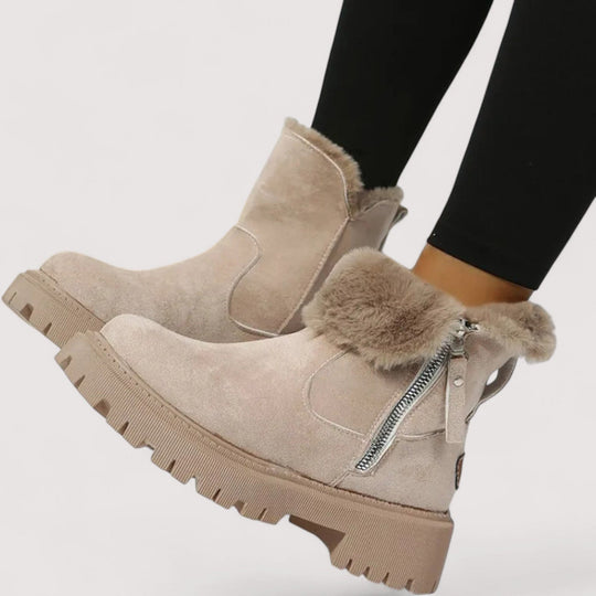 Winter boots in khaki, black and brown for women
