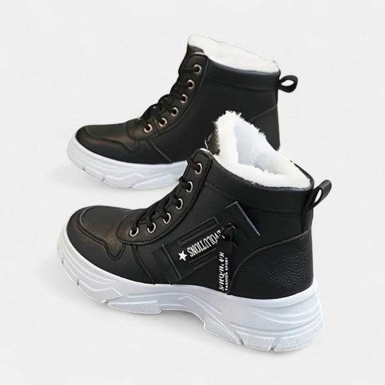 Cold weather boots in khaki, white and black for women