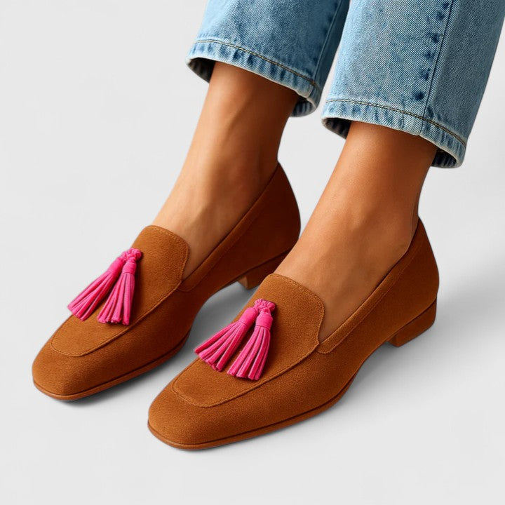 Elegant brown loafers for women