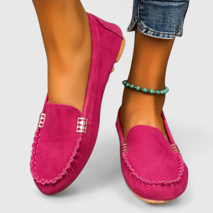 Comfort loafers in six bright colors for women