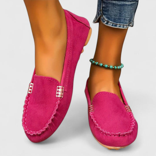 Comfort loafers in six bright colors for women