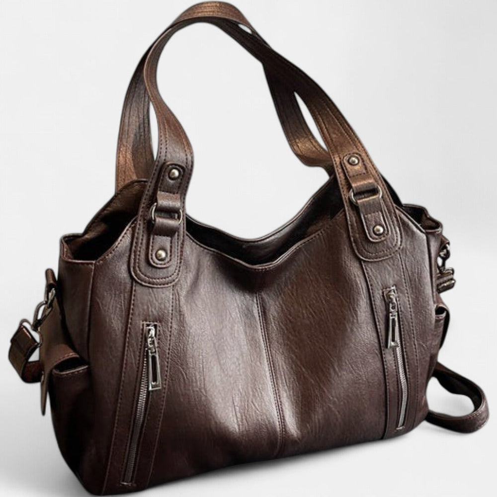 Noemie | Classic Three-Tone Leather Tote Bag