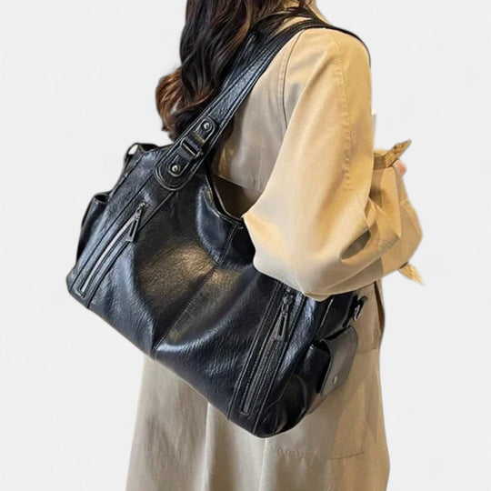 Noemie | Classic Three-Tone Leather Tote Bag