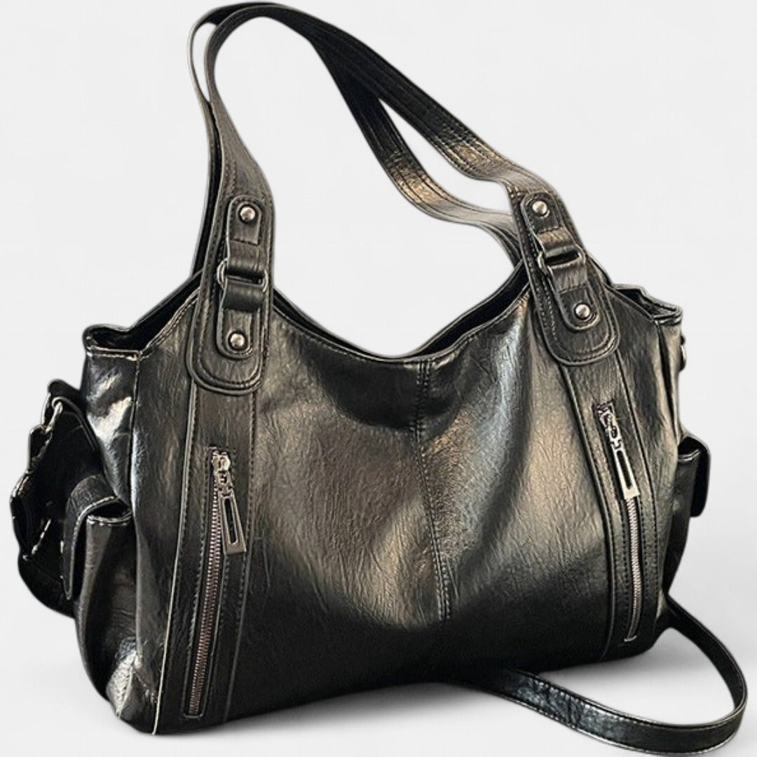 Noemie | Classic Three-Tone Leather Tote Bag