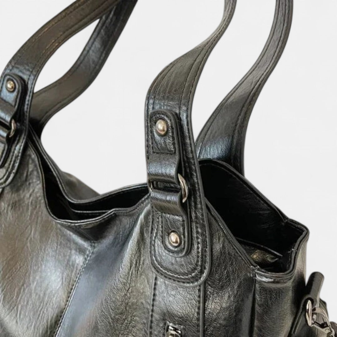 Noemie | Classic Three-Tone Leather Tote Bag