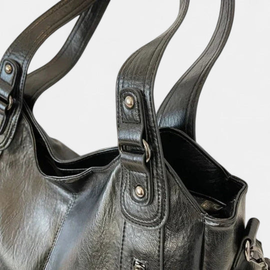 Noemie | Classic Three-Tone Leather Tote Bag
