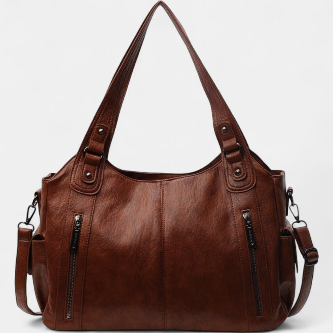 Noemie | Classic Three-Tone Leather Tote Bag