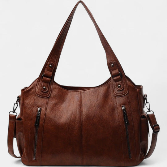 Noemie | Classic Three-Tone Leather Tote Bag