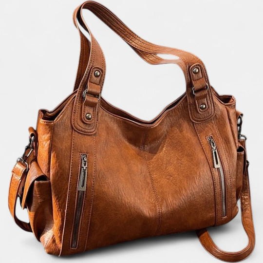 Noemie | Classic Three-Tone Leather Tote Bag