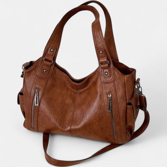 Noemie | Classic Three-Tone Leather Tote Bag