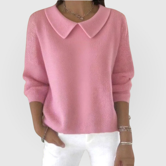 Classic sweater in five bright colors for women