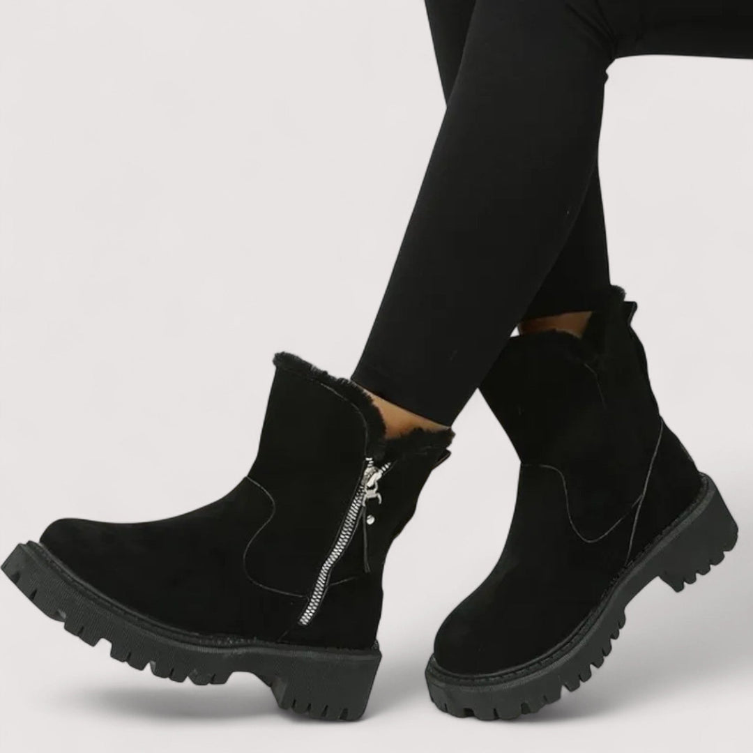 Winter boots in khaki, black and brown for women