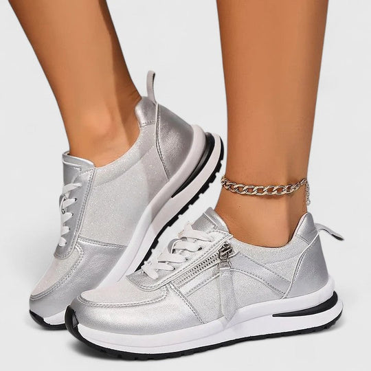 Elegant shoes in silver, gold, black and brown for women