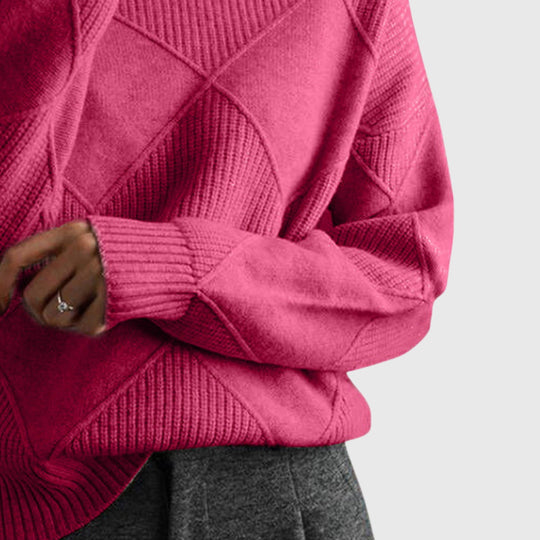 Roll neck sweater for women in seven colors