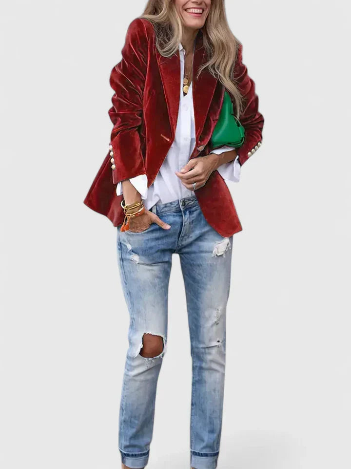 Bold color blazer for women