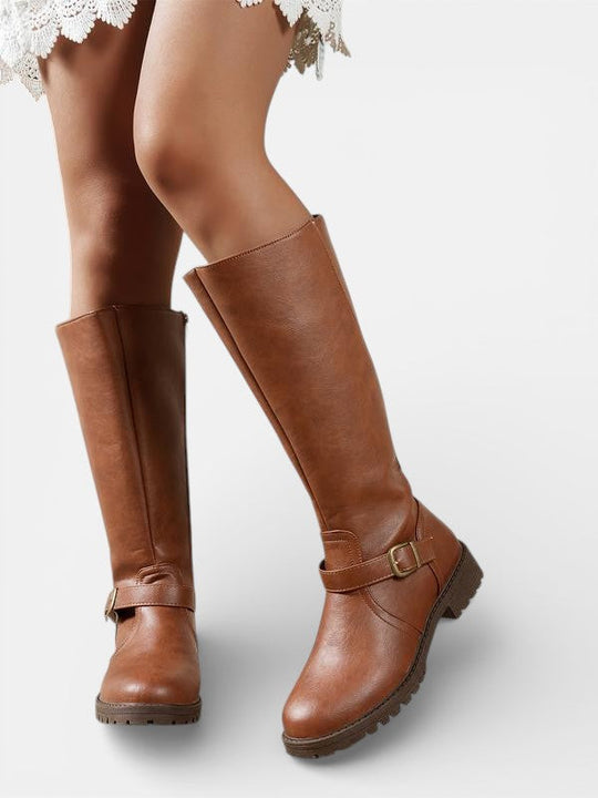 Comfort boots in brown, dark brown and black for women