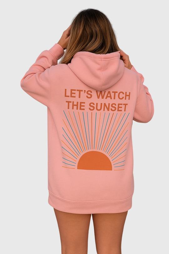 Pullover hoodie in white, pink and blue for women