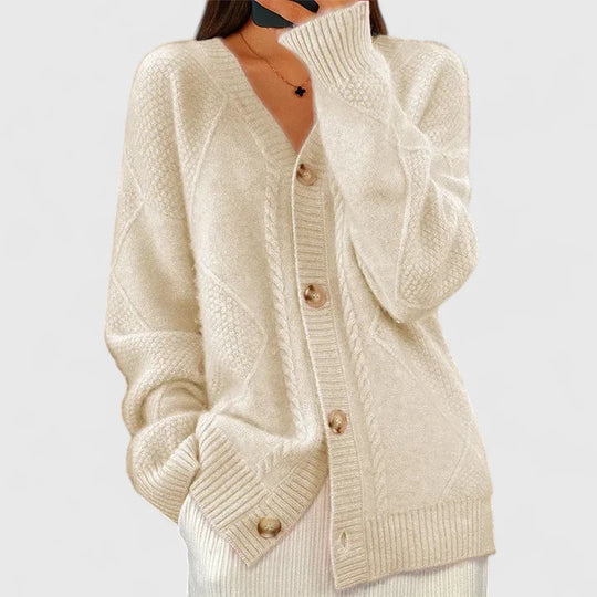Knit cardigan for women in red, apricot, khaki and pink